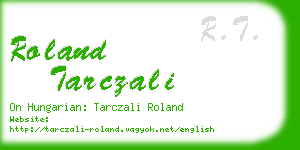 roland tarczali business card